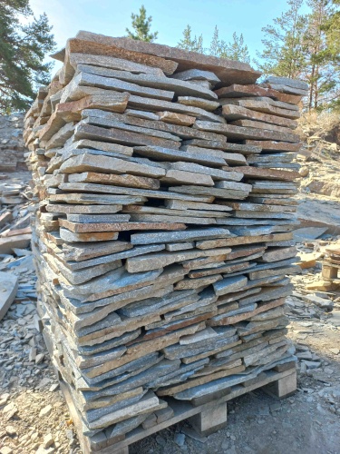 Плитняк златолит серебристый для цоколя, отмостки купить в Воронежской области