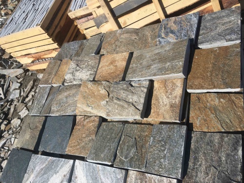 Плитка пилёная златолит Уральский для цоколя, отмостки купить в Воронежской области