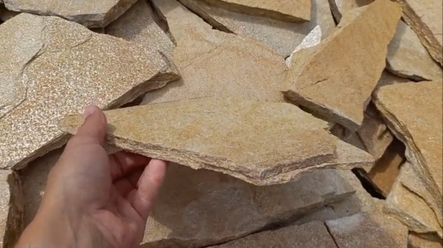 Плитняк златолит жёлтый для цоколя купить в Воронежской области