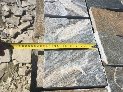 Плитка пилёная златолит Уральский для цоколя, отмостки купить в Воронежской области