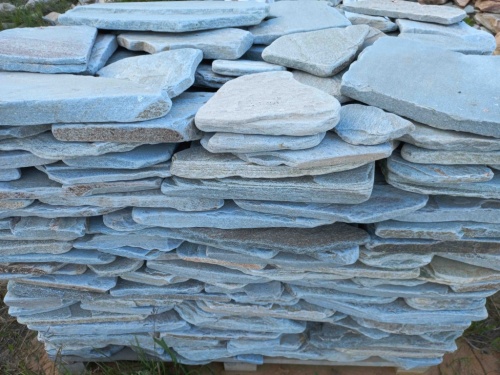 Плитняк златолит зелёный галтованный для цоколя купить в Воронежской области